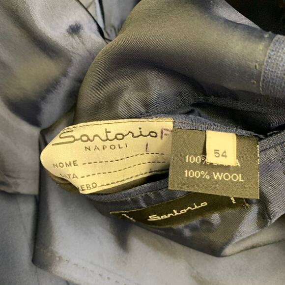 SARTORIO Size 44 Regular Navy Wool Notch Lapel Sport Coat - Picture 8 of 8